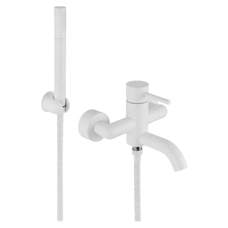 Смеситель для ванны с душем Remer X Style X02BO белый матовый