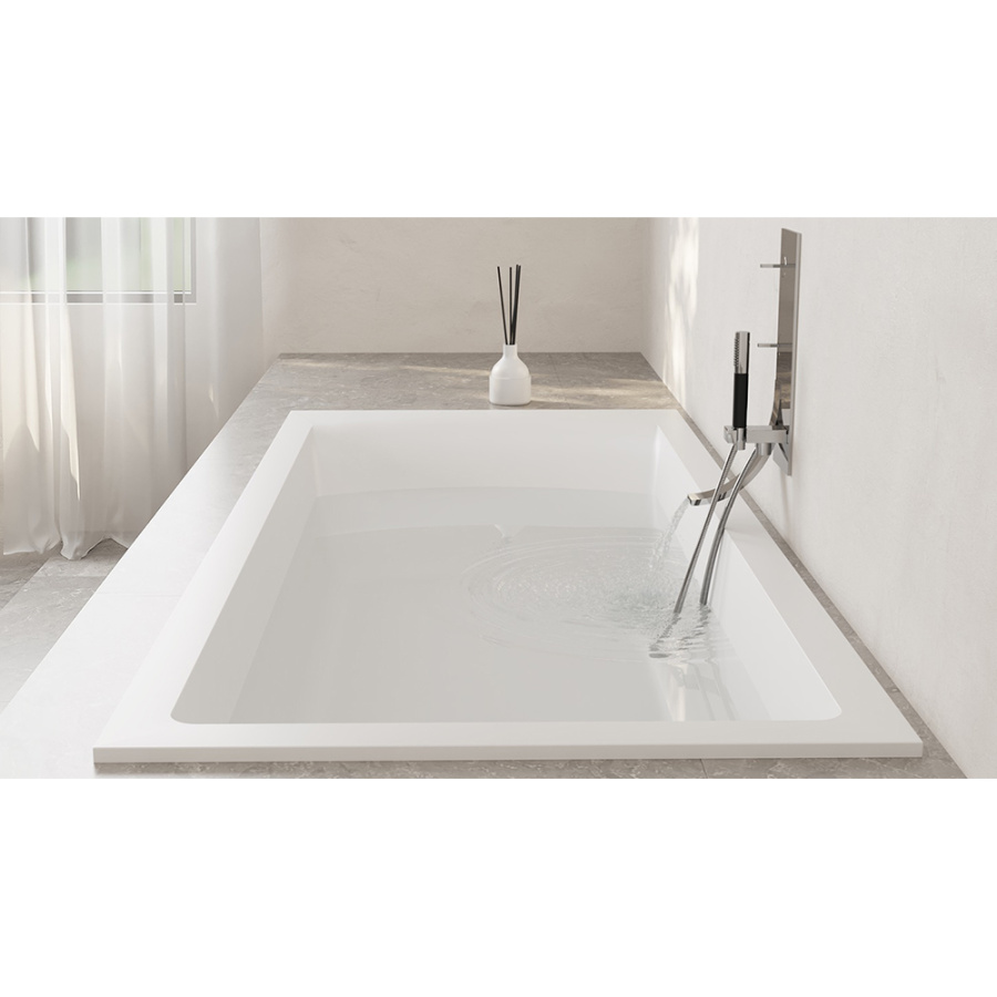 Ванна из искусственного камня Salini Cascata Kit S-Sense 170x75 белая матовая, с ножками и донным клапаном Ванна из искусственного камня Salini Cascata Kit S-Sense 170x75 белая матовая, с ножками и донным клапаном