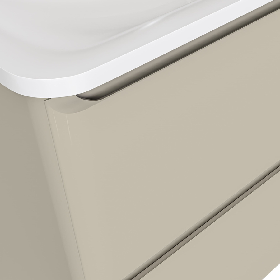 Тумба с раковиной RAVAL Welto 80 2 ящика, светло-коричневая Тумба с раковиной RAVAL Welto 80 2 ящика, светло-коричневая