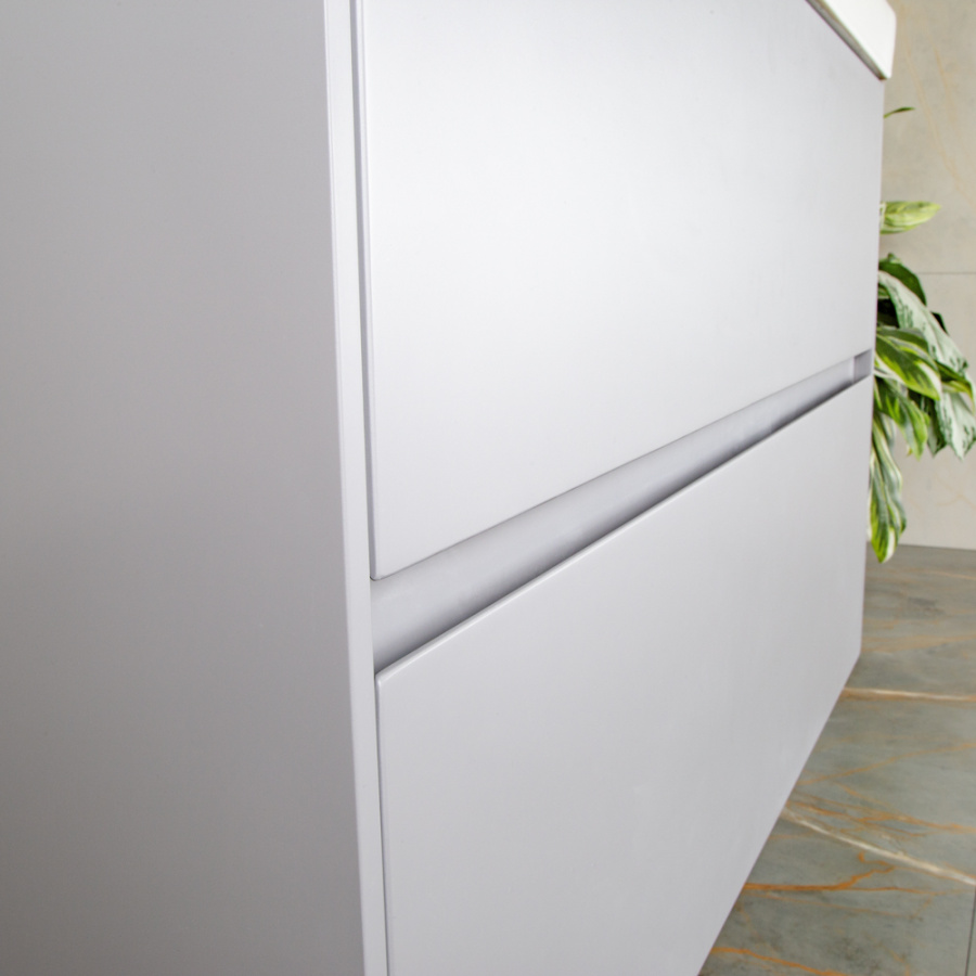 Тумба 1000 2ящ подвес + Раковина 02 Эмаль Платина мат ВЕРНИСАЖ AVS