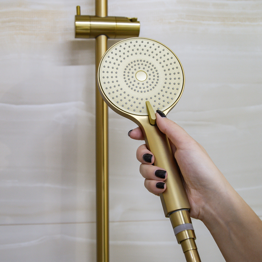 Душевая стойка AVS Slimmer брашированное золото Душевая стойка AVS Slimmer брашированное золото