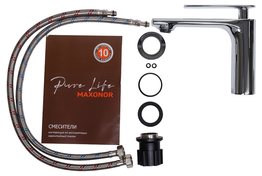 Смеситель для раковины Maxonor Pleasure PL1086 хром