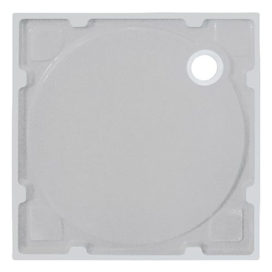 Поддон 100*100*4 литьевой БЕЗ панели БЕЗ ножек Deluxe квадратный GuteWetter