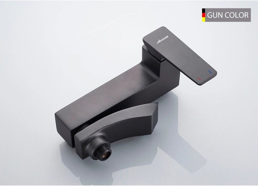 Смеситель для ванны с душем Accoona A63124AT графит матовый Смеситель для ванны с душем Accoona A63124AT графит матовый