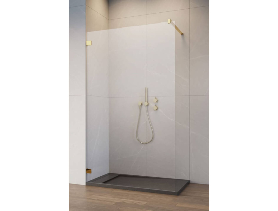 Душевая перегородка Radaway Essenza Pro Walk-in 110 петли золото, стекло прозрачное