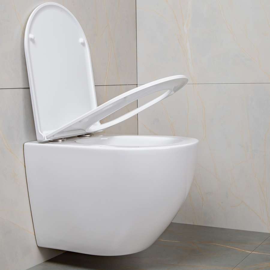 Унитаз подвесной AVS Метрополь безободковый, белый Унитаз подвесной AVS Метрополь безободковый, белый