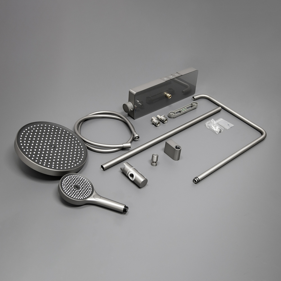 Душевая стойка AVS Torrent оружейная сталь