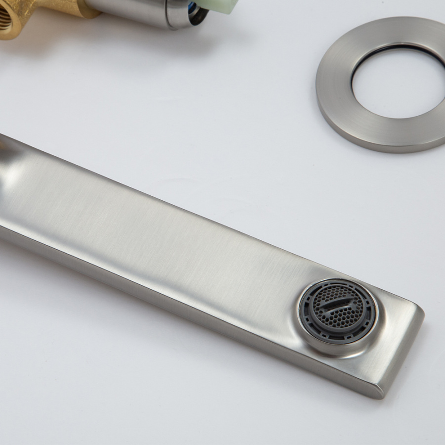 Смеситель для раковины AVS Elegant с внутренней частью, брашированный никель Смеситель для раковины AVS Elegant с внутренней частью, брашированный никель