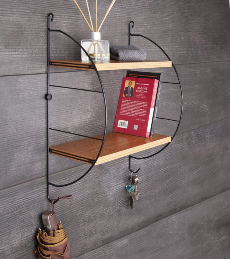 Полка для дома MG502 22*38*55 дерево/чёрный