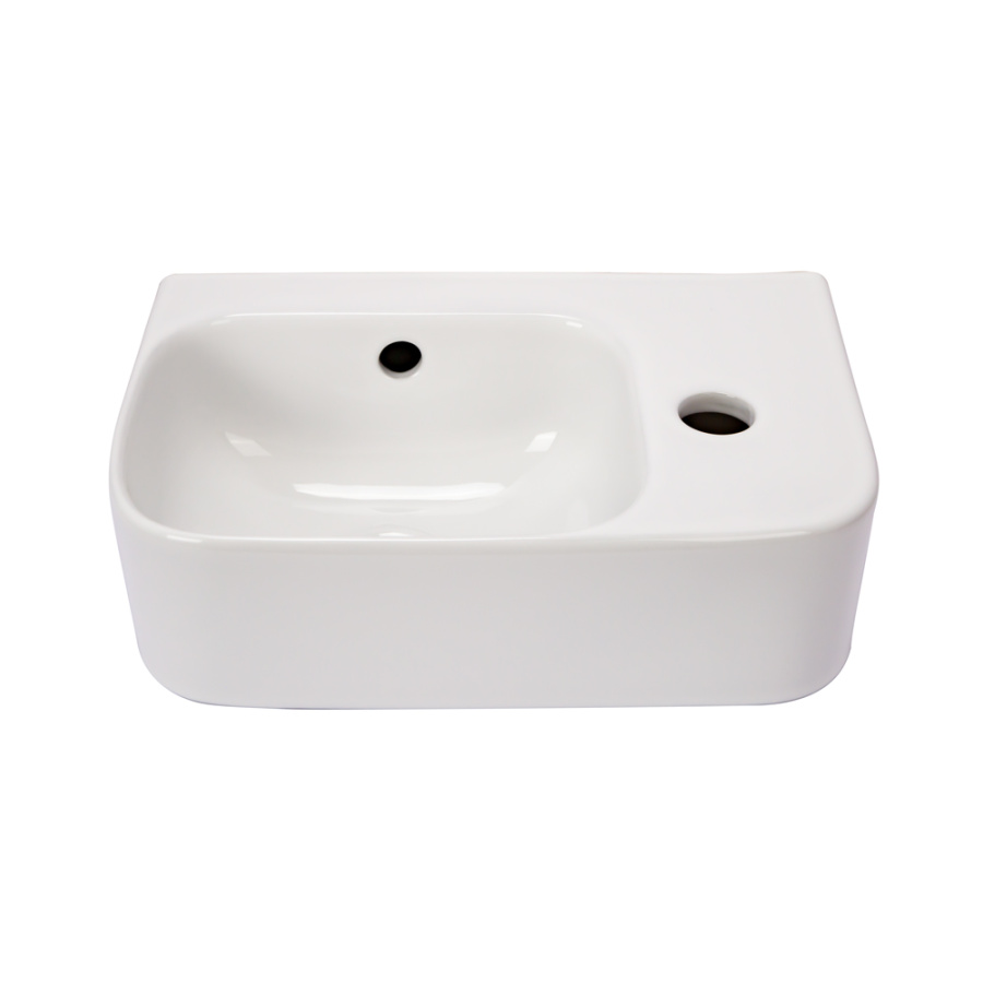 Рукомойник AVS Грэйс 37x25 L, белый с донным клапаном