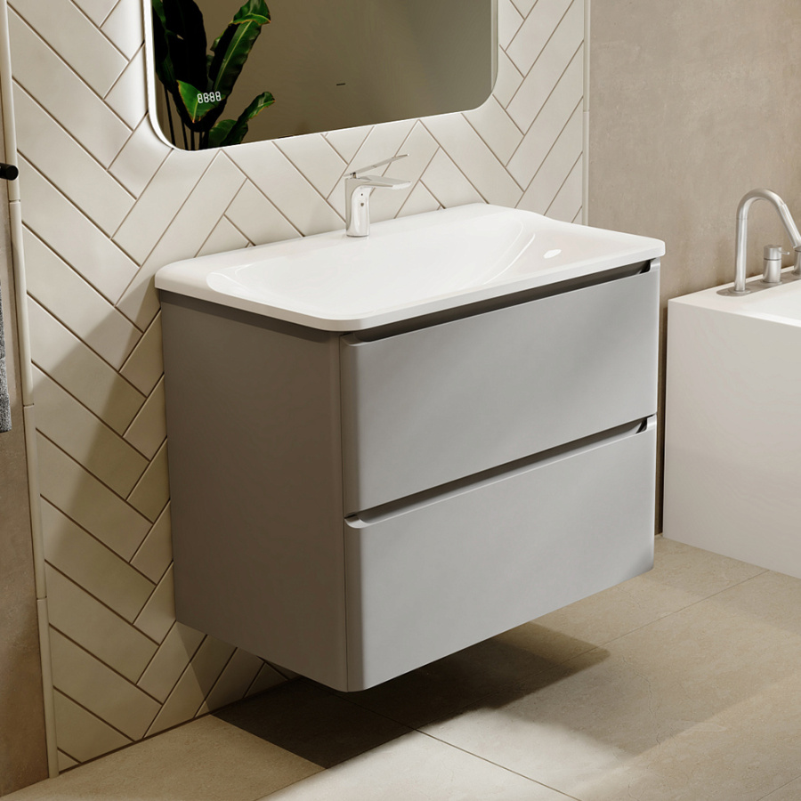 Тумба с раковиной Raval Welto 60 светло-серая