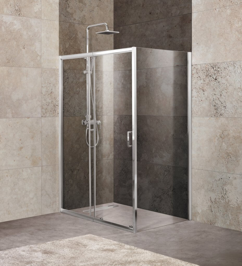 Душевой уголок BelBagno Unique UNIQUE-AH-1-100/115-90-C-Cr 100-115х90 профиль хром, прозрачное стекло