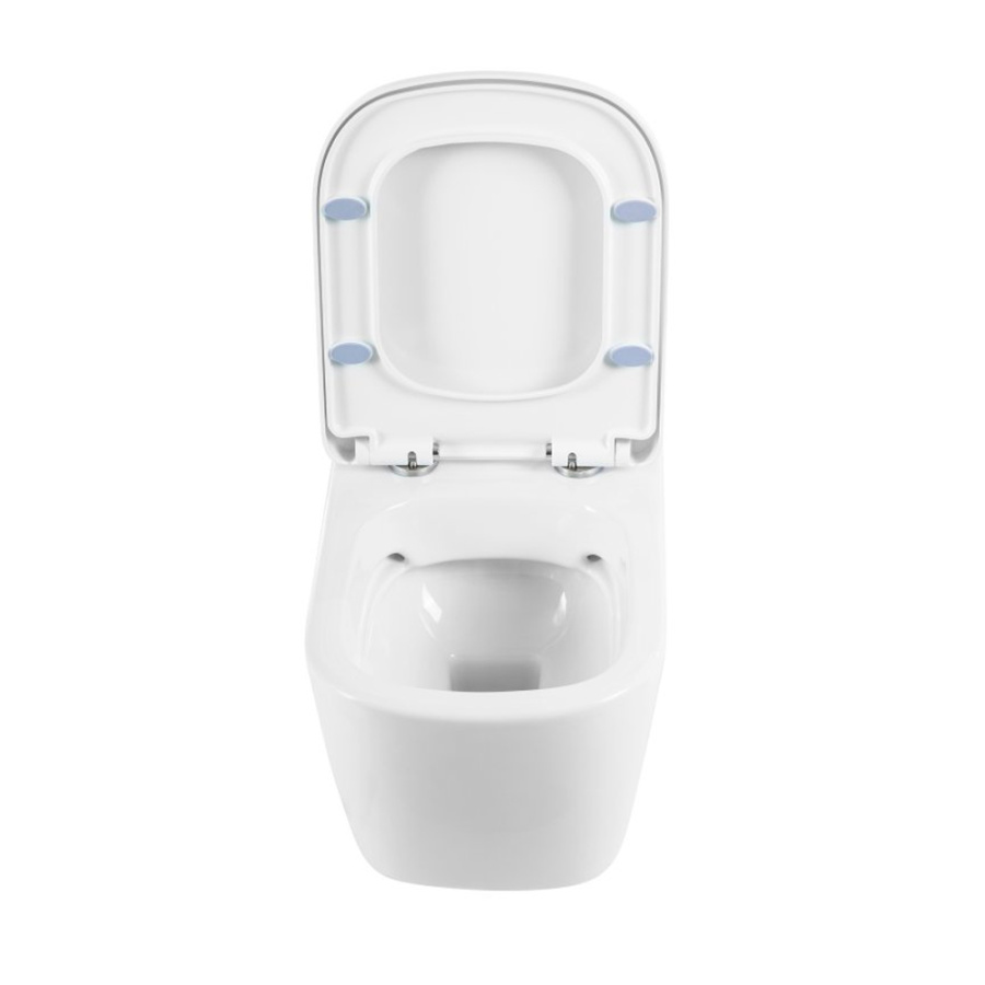 Унитаз подвесной BelBagno Albano BB120CHR+BB120SC безободковый, белый Унитаз подвесной BelBagno Albano BB120CHR+BB120SC безободковый, белый