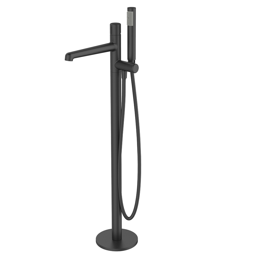 Смеситель для ванны с душем BelBagno Uno UNO-FMT-NERO напольный, черный матовый