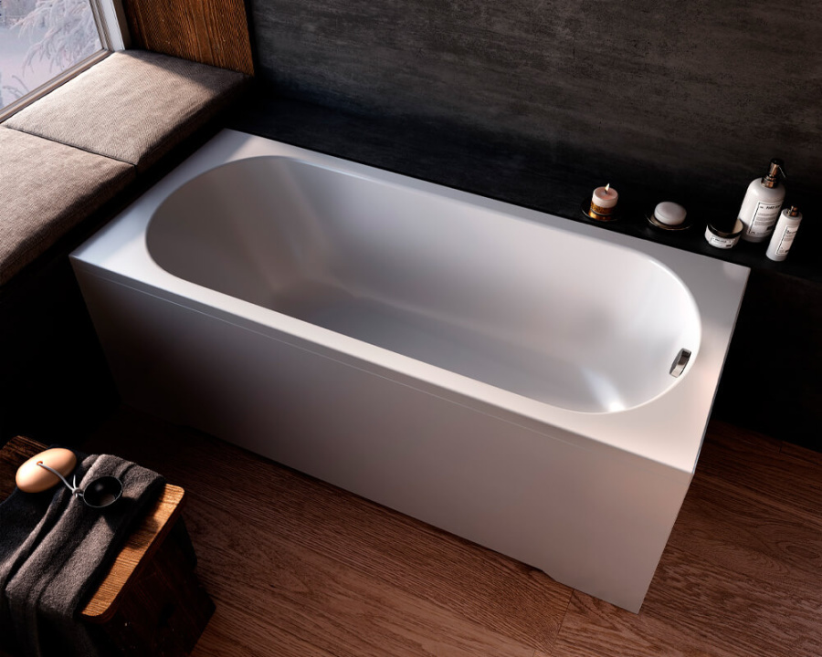 Акриловая ванна Kolpa-San Betty 180х80 белая, с каркасом и экраном