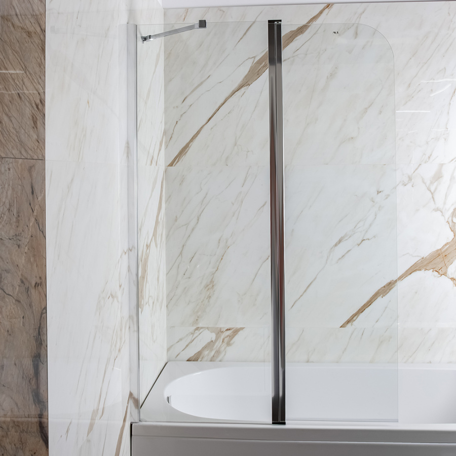 Шторка на ванну AVS Асти Дуо 100 левая профиль хром, стекло прозрачное Шторка на ванну AVS Асти Дуо 100 левая профиль хром, стекло прозрачное