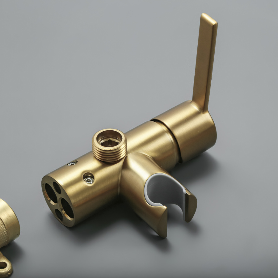 Гигиенический душ со смесителем AVS Elegant брашированное золото