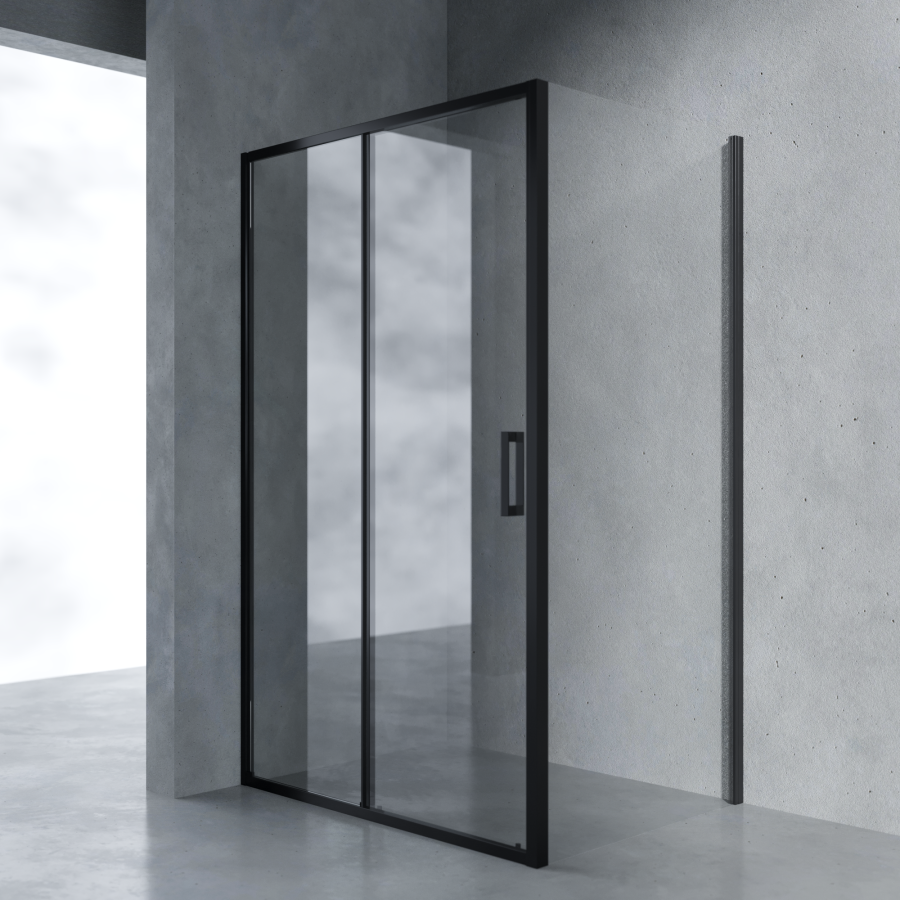 Душевой уголок AVS Вектор 120x90 профиль черный матовый, стекло прозрачное Душевой уголок AVS Вектор 120x90 профиль черный матовый, стекло прозрачное