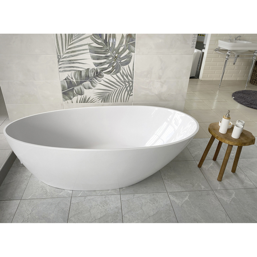 Ванна из искусственного камня Aqua de Marco Calipso 170x80 белая Ванна из искусственного камня Aqua de Marco Calipso 170x80 белая