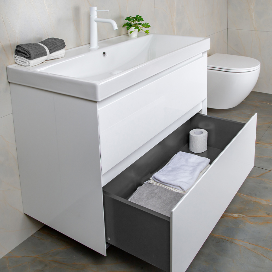 Тумба с раковиной AVS Гармония 80 белая (раковина 02 белая глянцевая) Тумба с раковиной AVS Гармония 80 белая (раковина 02 белая глянцевая)