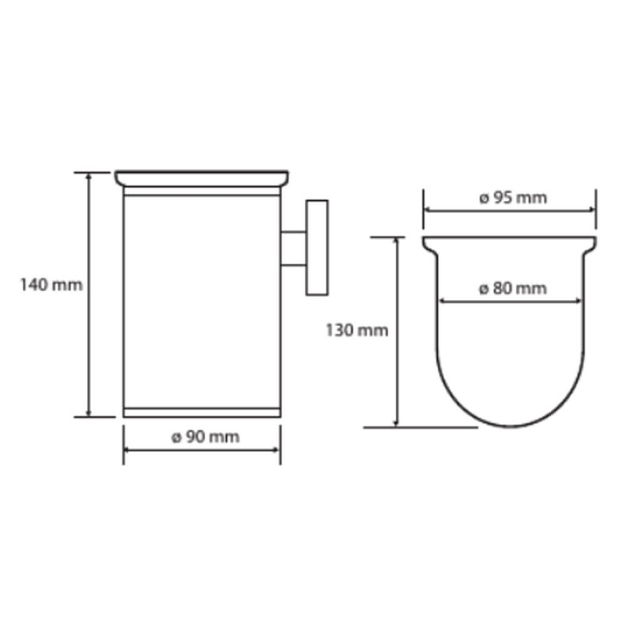 Ершик с черной щеткой Omega Bemeta 104913117 Ершик с черной щеткой Omega Bemeta 104913117