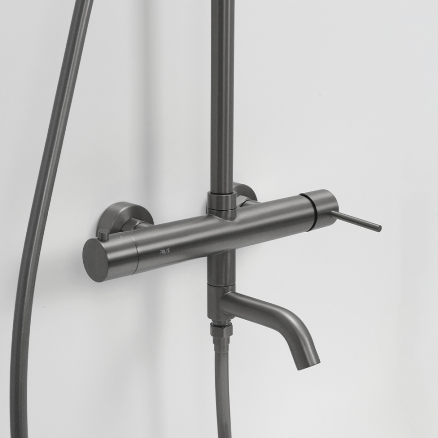 Душевая стойка AVS Slimmer оружейная сталь