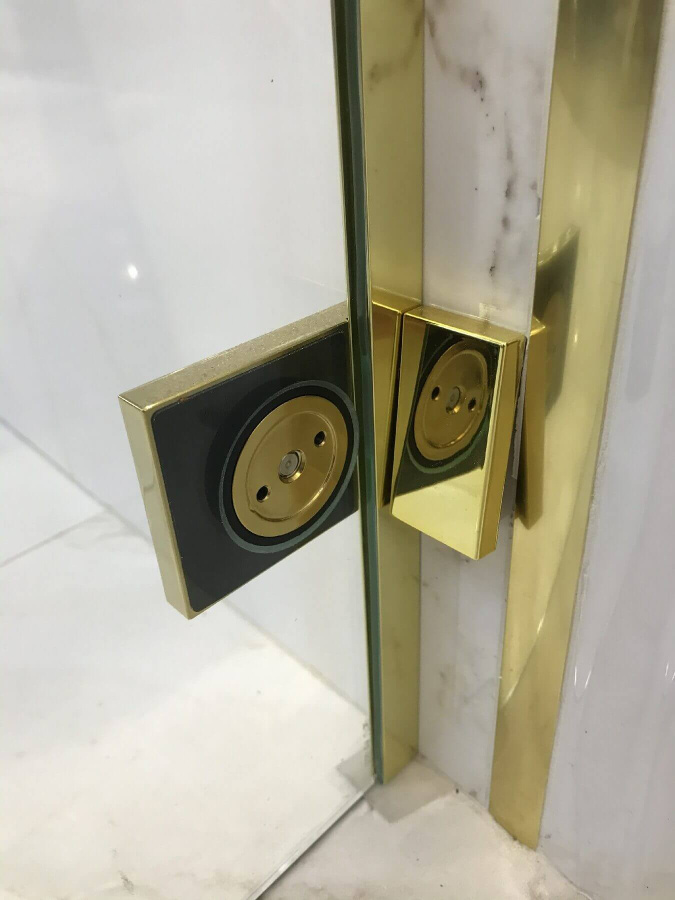 Душевая перегородка Radaway Essenza Pro 8 Walk-in 90 профиль золото, стекло прозрачное