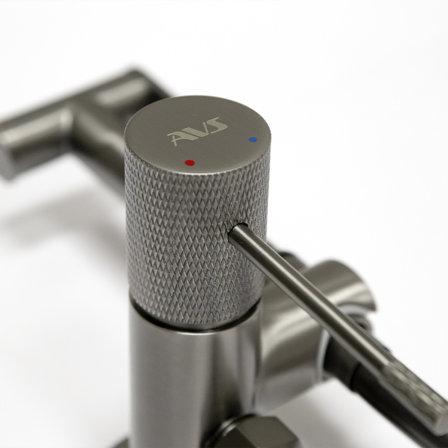 Гигиенический душ со смесителем AVS Seeme оружейная сталь Гигиенический душ со смесителем AVS Seeme оружейная сталь