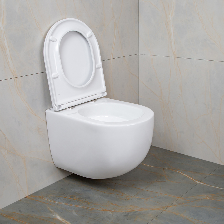 Унитаз подвесной AVS Спутник безободковый, белый Унитаз подвесной AVS Спутник безободковый, белый