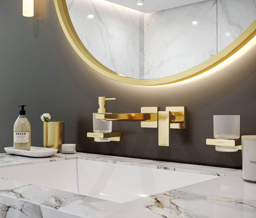 Стакан для зубных щеток Hansgrohe золото 41749990