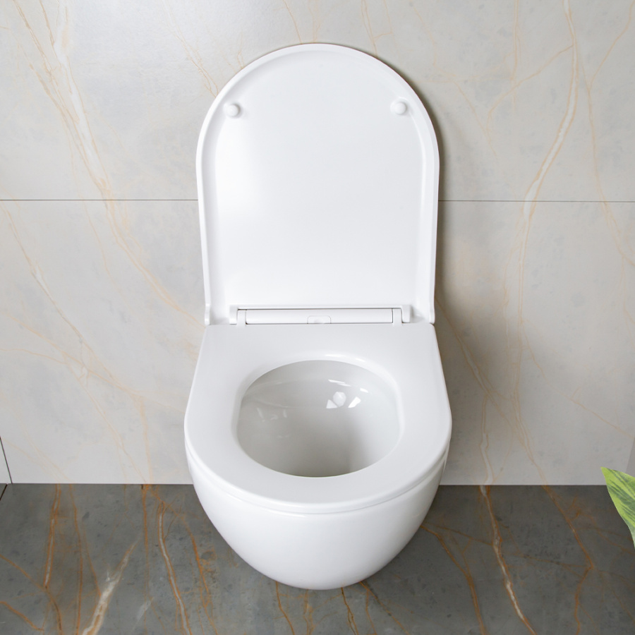 Унитаз подвесной AVS Атлант безободковый, белый Унитаз подвесной AVS Атлант безободковый, белый