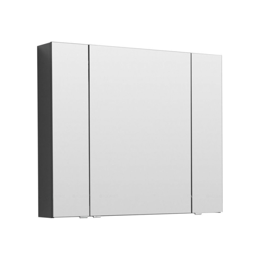 Тумба 1000 2ящ + Раковина Flat + З/Ш Антрацит АЛВИТА AQUANET