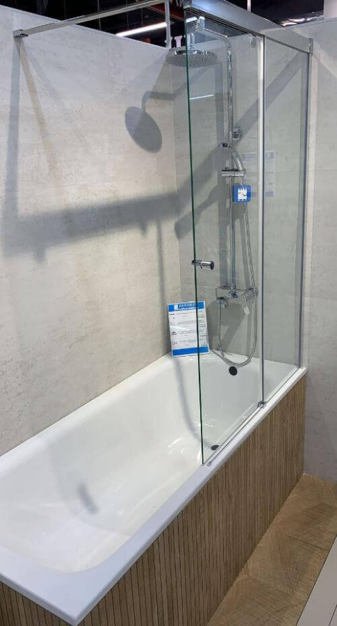 Шторка на ванну AVS Перла 100 R профиль хром, стекло прозрачное Шторка на ванну AVS Перла 100 R профиль хром, стекло прозрачное