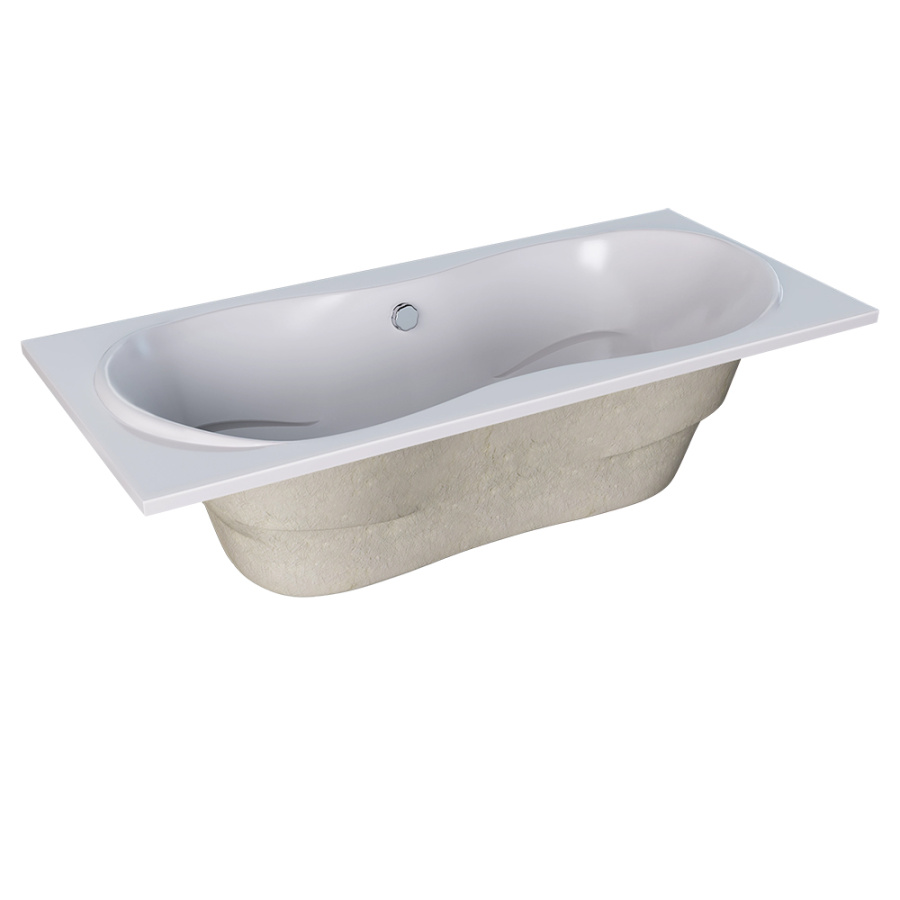 Акриловая ванна Marka One Dinamika 180х80 белая без каркаса