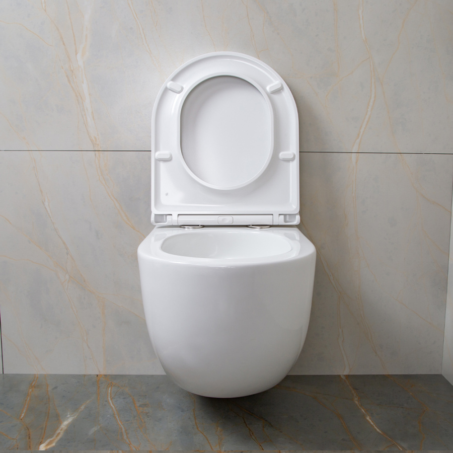 Унитаз подвесной AVS Спутник безободковый, белый Унитаз подвесной AVS Спутник безободковый, белый