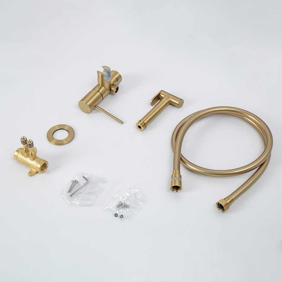 Гигиенический душ со смесителем AVS Slimmer брашированное золото Гигиенический душ со смесителем AVS Slimmer брашированное золото