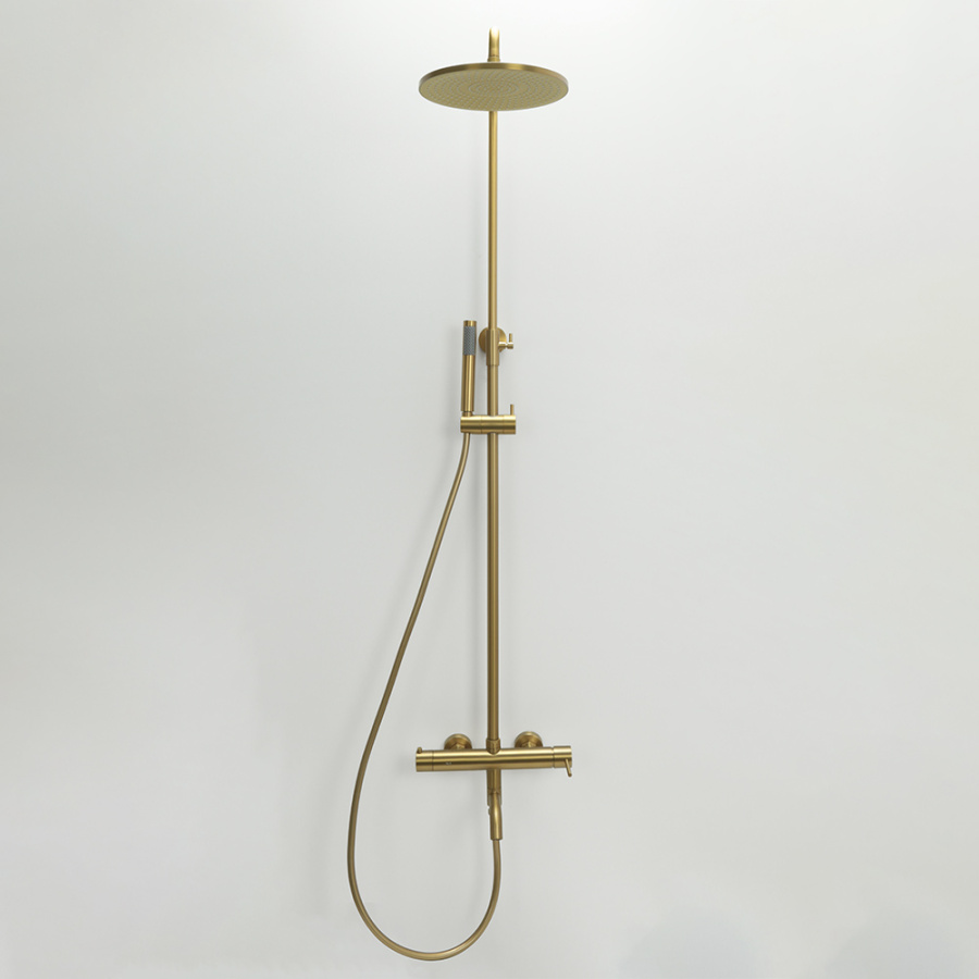 Душевая стойка AVS Slimmer брашированное золото