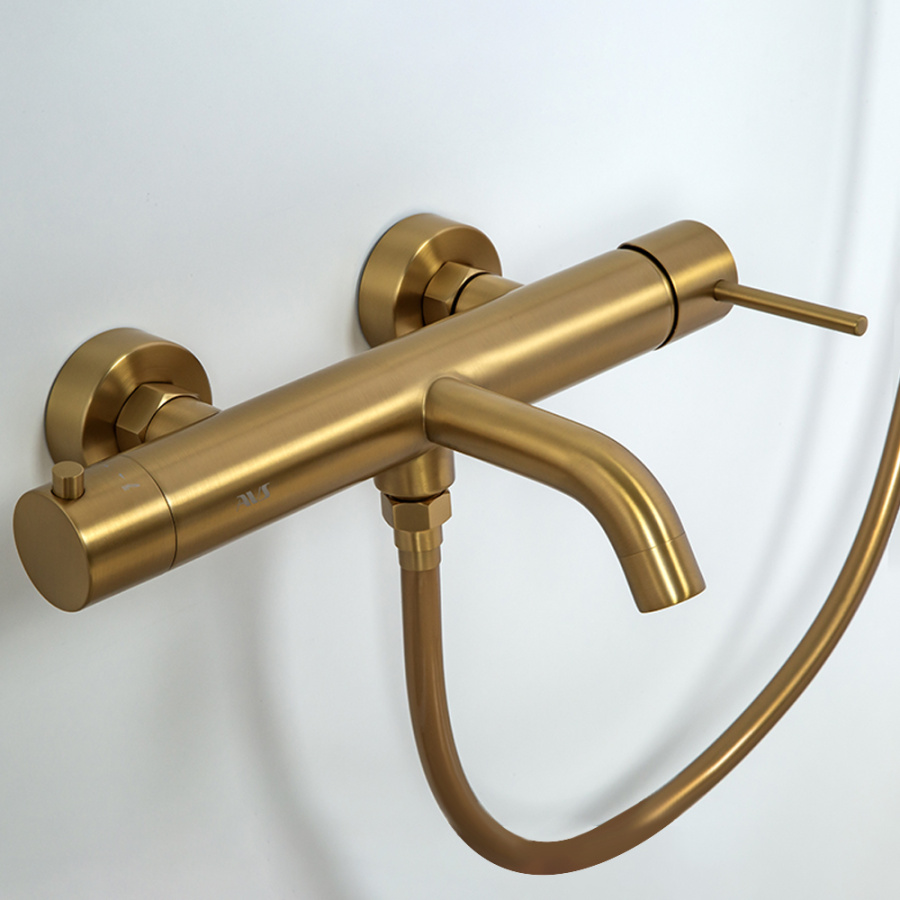 Смеситель для ванны с душем AVS Slimmer брашированное золото Смеситель для ванны с душем AVS Slimmer брашированное золото