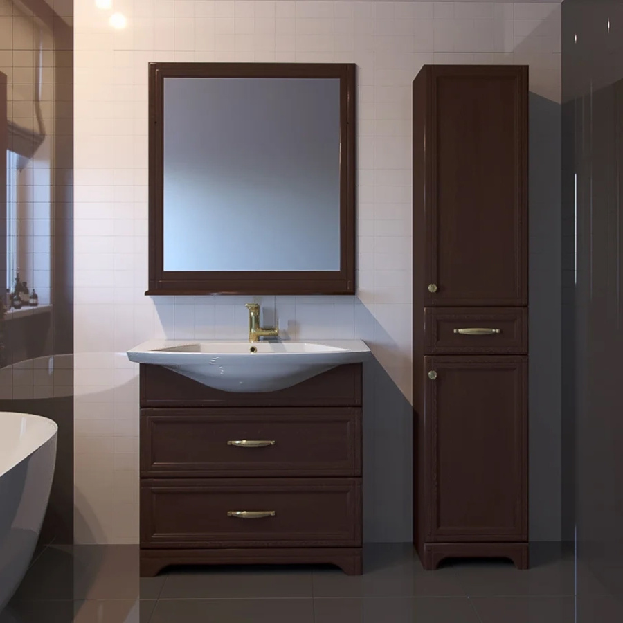 Тумба с раковиной ASB Wood Line Берта 85 антикварный орех