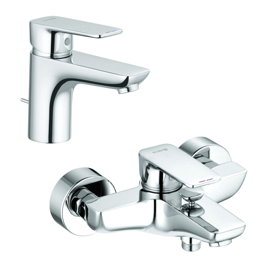 Комплект смесителей Kludi Pure&Style 403820575+406810575 хром