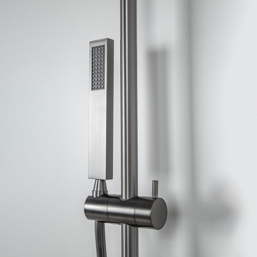 Душевая стойка AVS Cube оружейная сталь Душевая стойка AVS Cube оружейная сталь