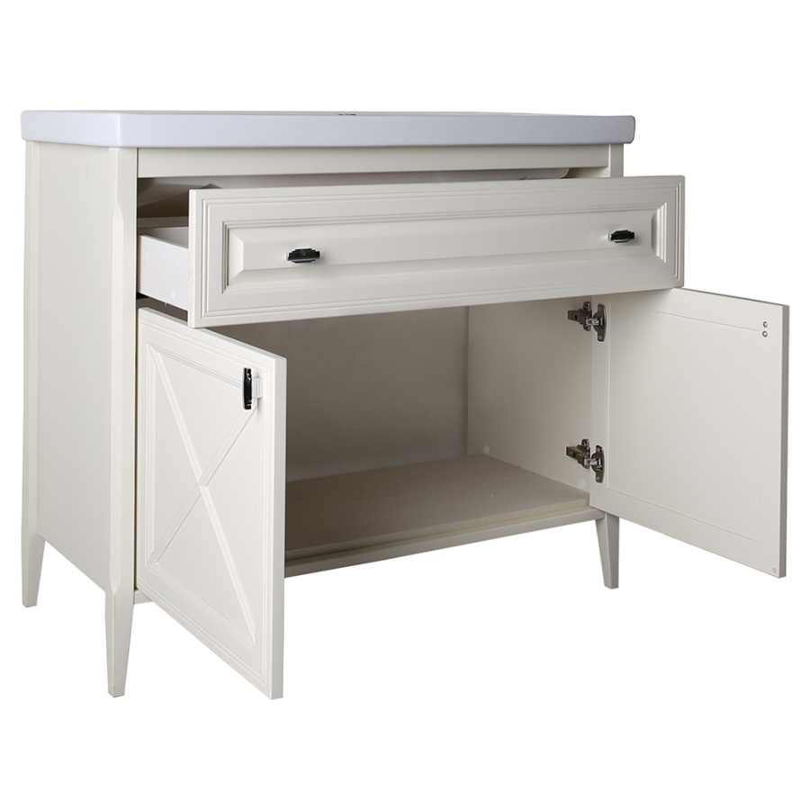 Тумба с раковиной ASB Wood Line Монте 100 бежевая