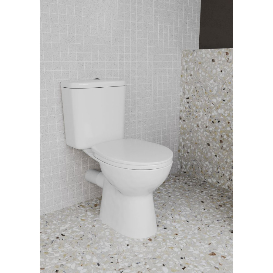 Унитаз-компакт VitrA S10 9864B003-7201 безободковый с микролифтом