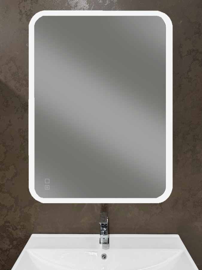 Зеркало с подсветкой AVS Байкал 100x80 см, антипар Зеркало с подсветкой AVS Байкал 100x80 см, антипар