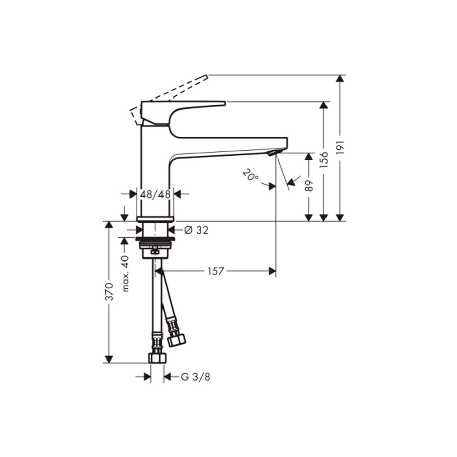 Смеситель для раковины CoolStart Metropol Hansgrohe 32503000