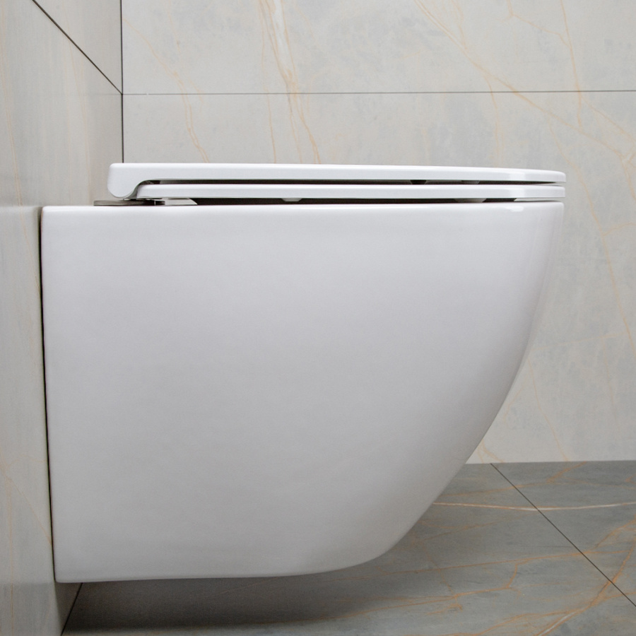 Унитаз подвесной AVS Метрополь безободковый, белый Унитаз подвесной AVS Метрополь безободковый, белый