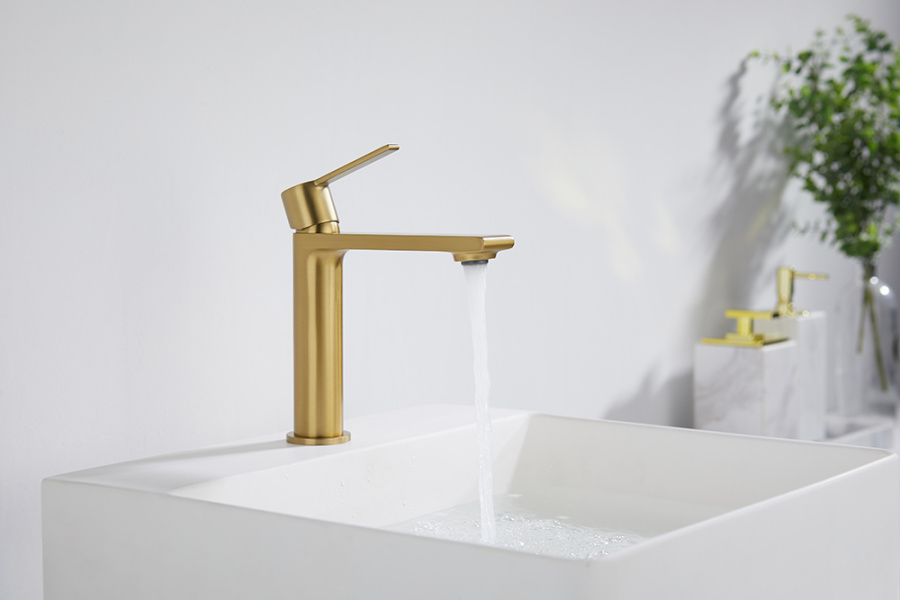 Смеситель для раковины AVS Elegant брашированное золото Смеситель для раковины AVS Elegant брашированное золото