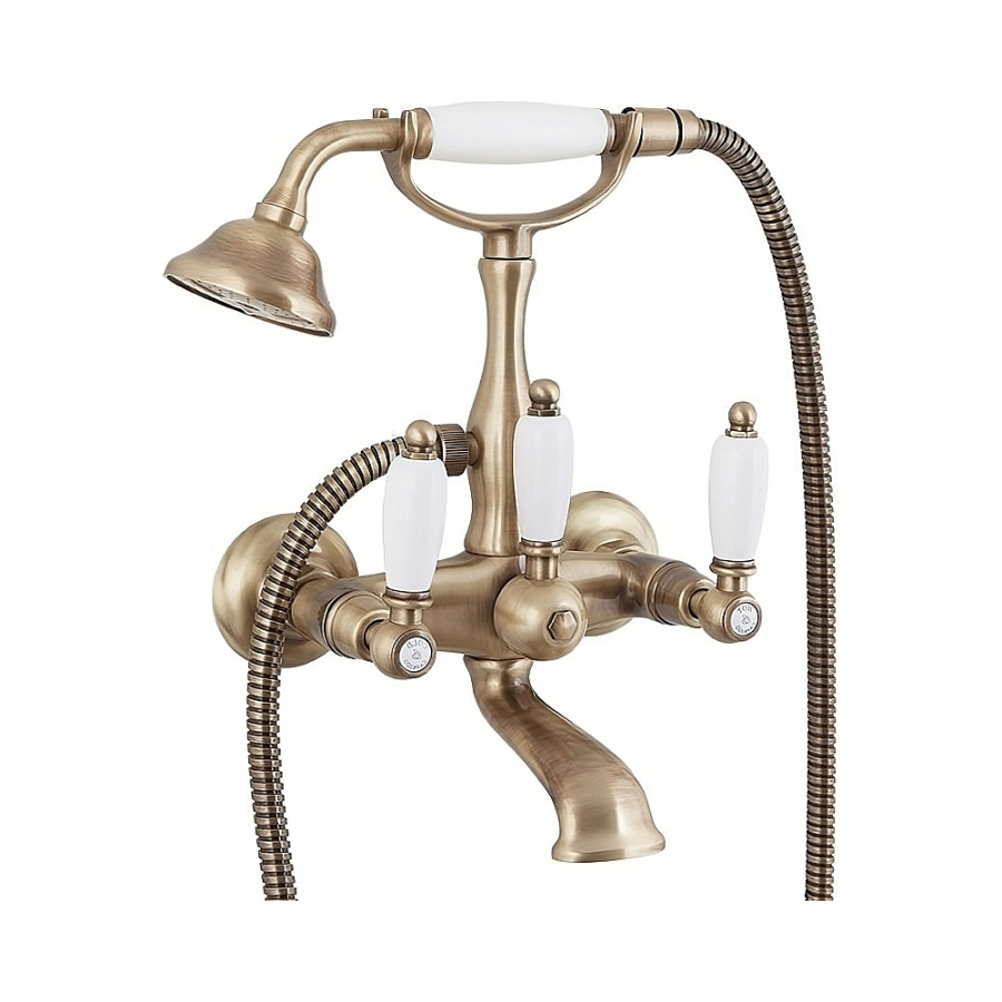 Смеситель для ванны с душем Cezares FIRST-VD-02BI бронза