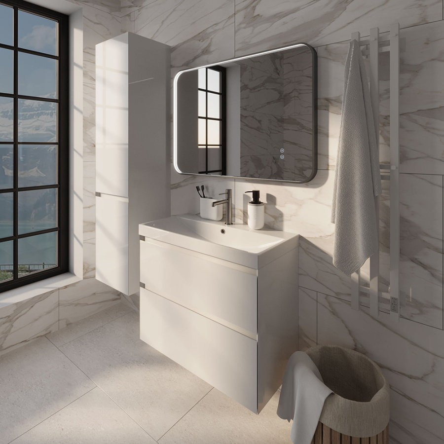 Тумба с раковиной AVS Гармония 80 SL белая Тумба с раковиной AVS Гармония 80 SL белая