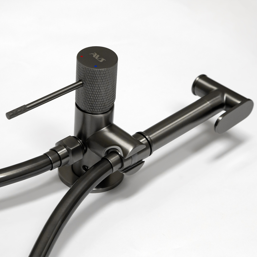 Гигиенический душ со смесителем AVS Seeme оружейная сталь Гигиенический душ со смесителем AVS Seeme оружейная сталь